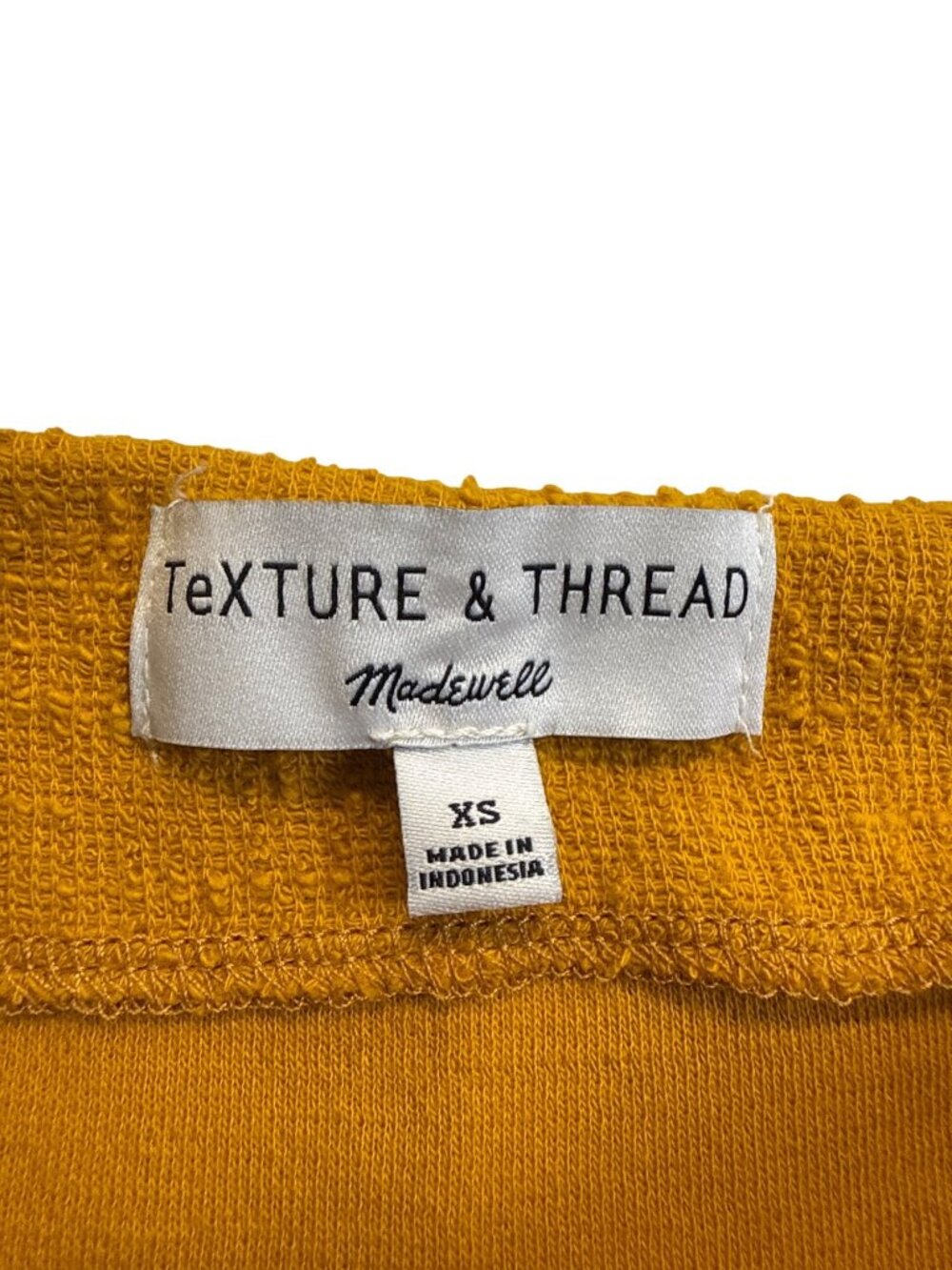 Madewell Texture & Thread Cap Sleeve Dress~Size XS~Tuscan Yellow Mini L18 10 - Picture 9 of 10